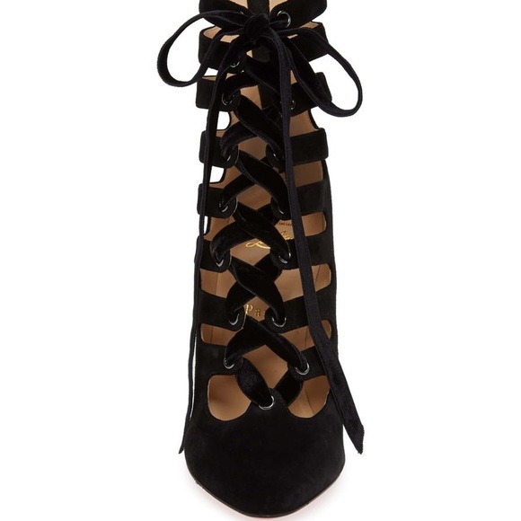 Sold!!Christian Louboutin Black Spinetita booties - Picture 1 of 3